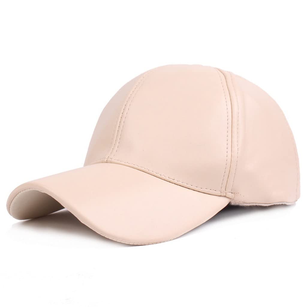 Unisex Adjustable Leather Baseball Cap