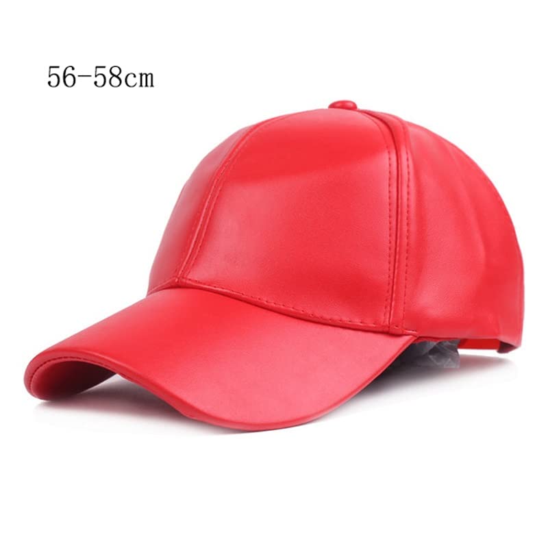 Unisex Adjustable Leather Baseball Cap
