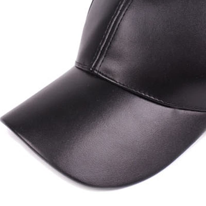 Unisex Adjustable Leather Baseball Cap