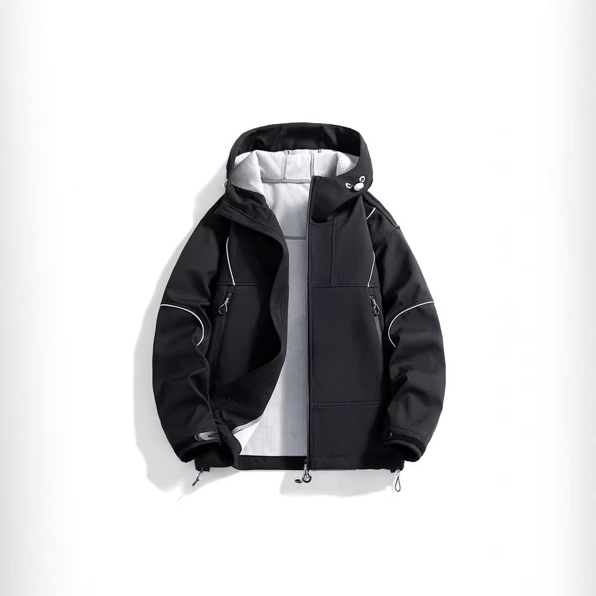 Seiizaa Autumn 's Jacket Loose Casual Hiking Soft Shell Waterproof Windbreaker