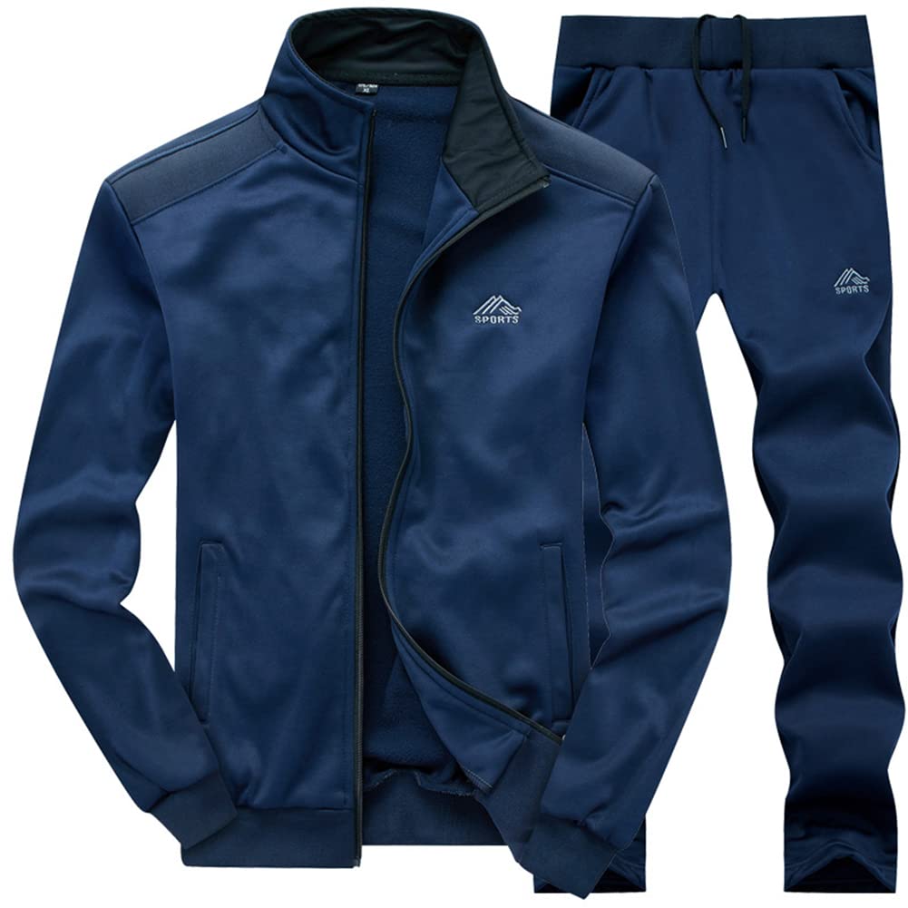 Men’s Hooded Full-Zip Athletic Tracksuit
