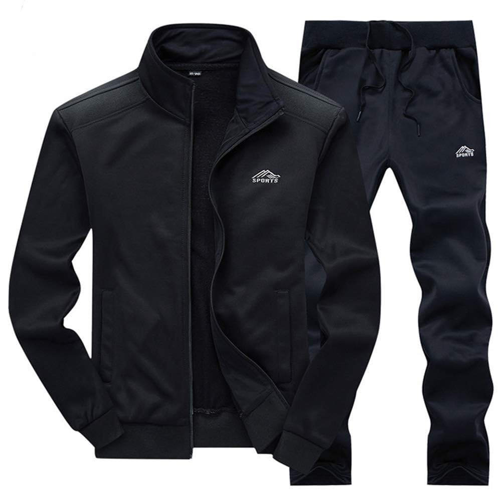 Men’s Hooded Full-Zip Athletic Tracksuit