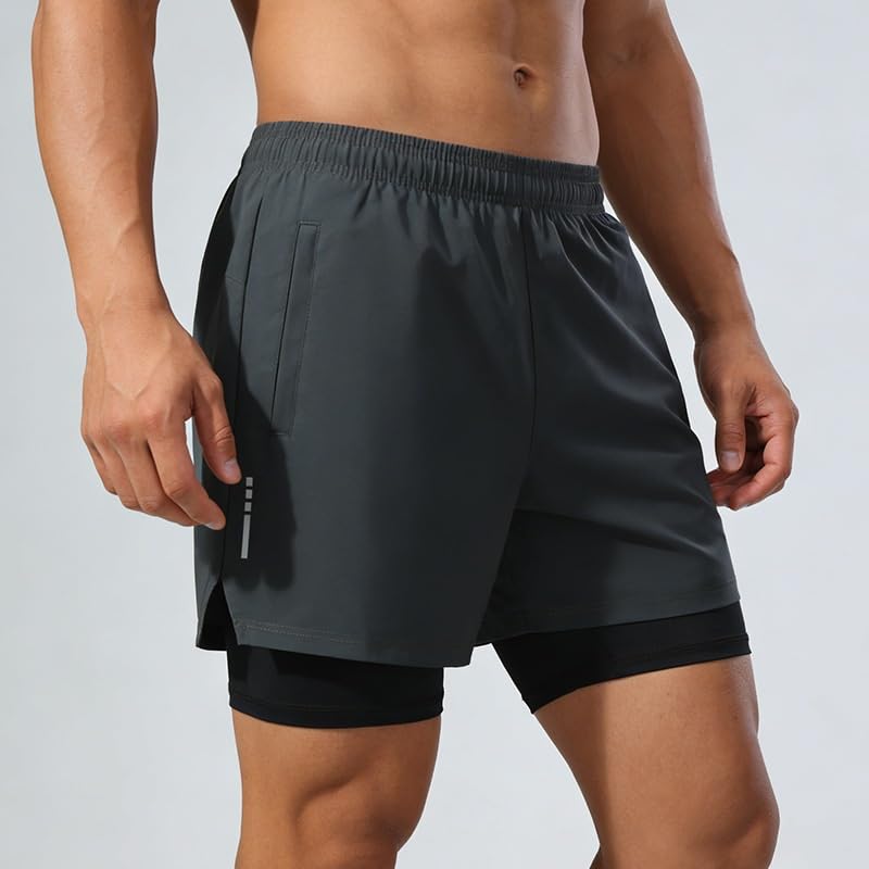 Men’s 2-in-1 Quick-Dry Running Shorts