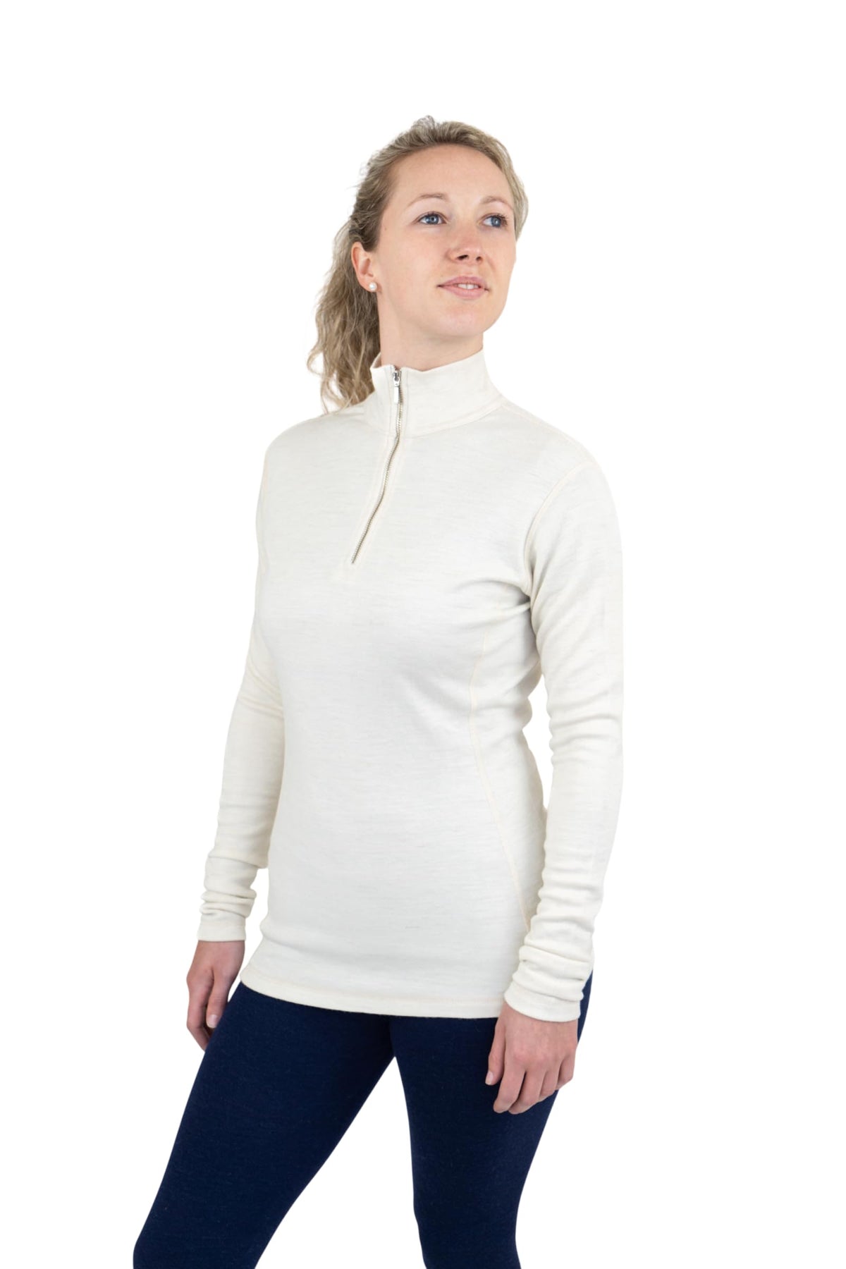 Arms of Andes Women's Alpaca Wool Base Layer: 300 Lightweight Half-Zip