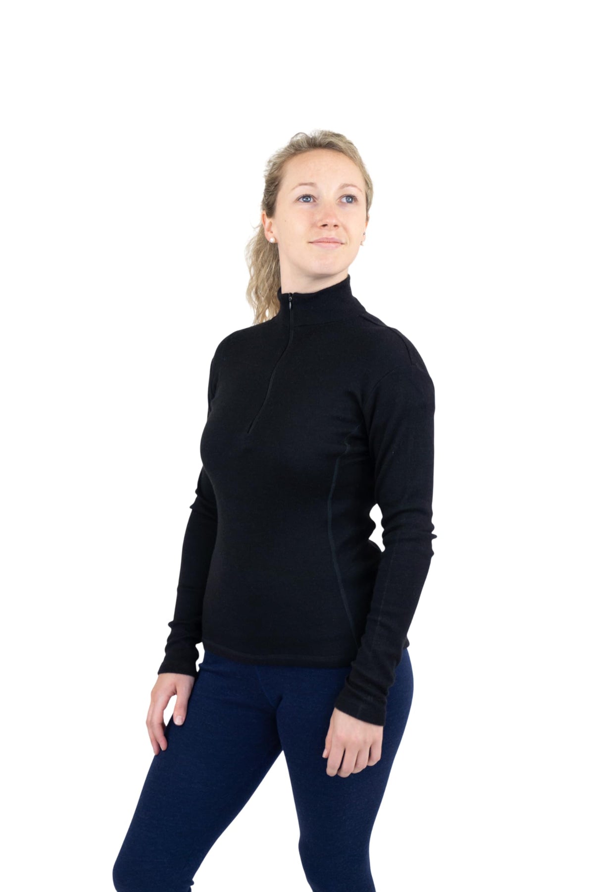 Arms of Andes Women's Alpaca Wool Base Layer: 300 Lightweight Half-Zip