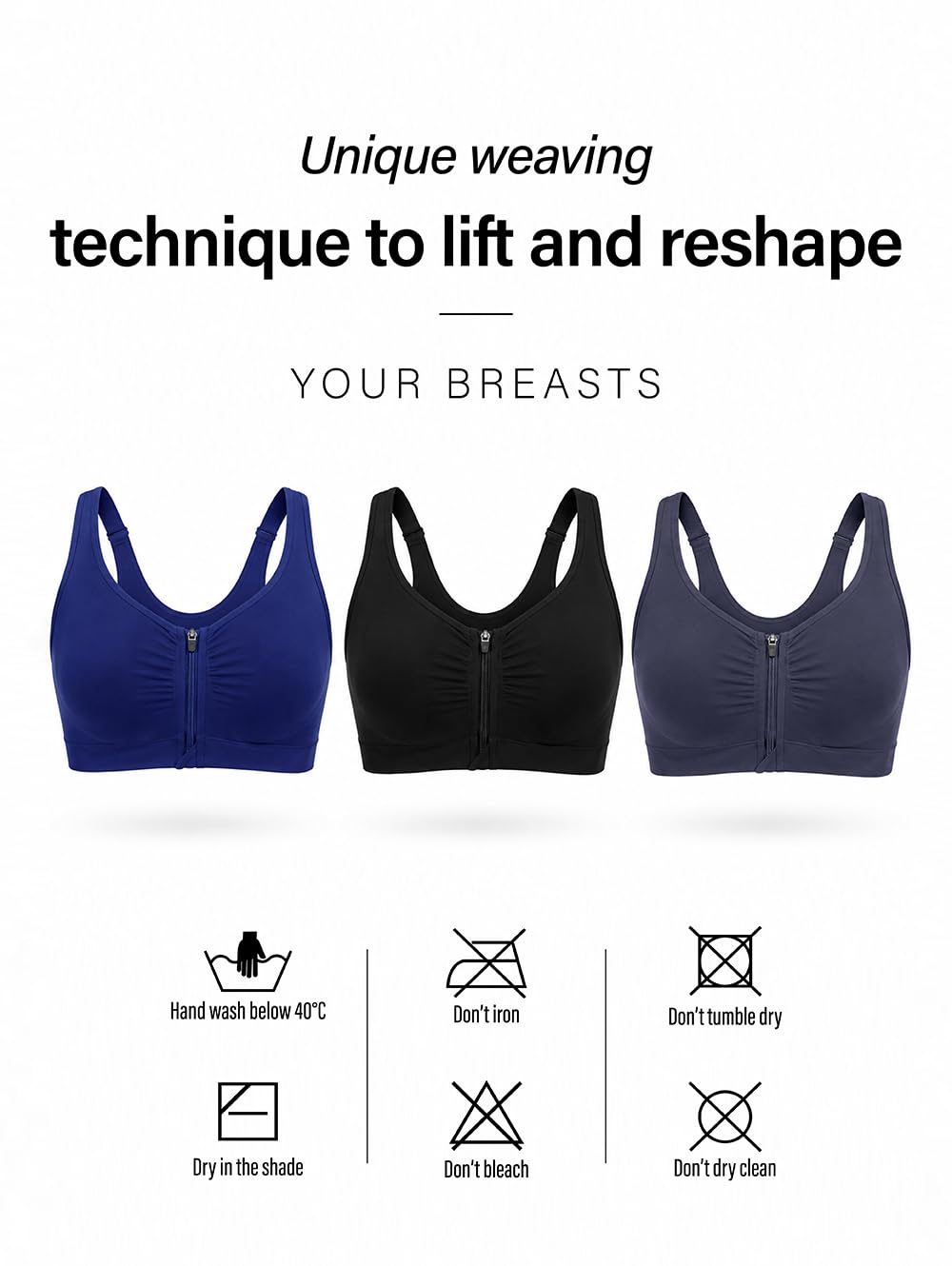 AG ALPHAGOGO Graphene Front Closure Sports Bra