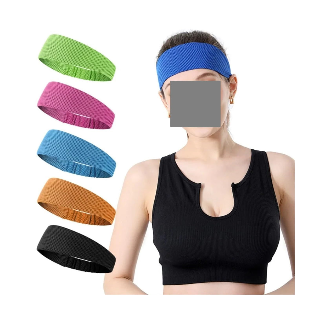 3-Pack Unisex Sweat-Wicking Sports Headbands
