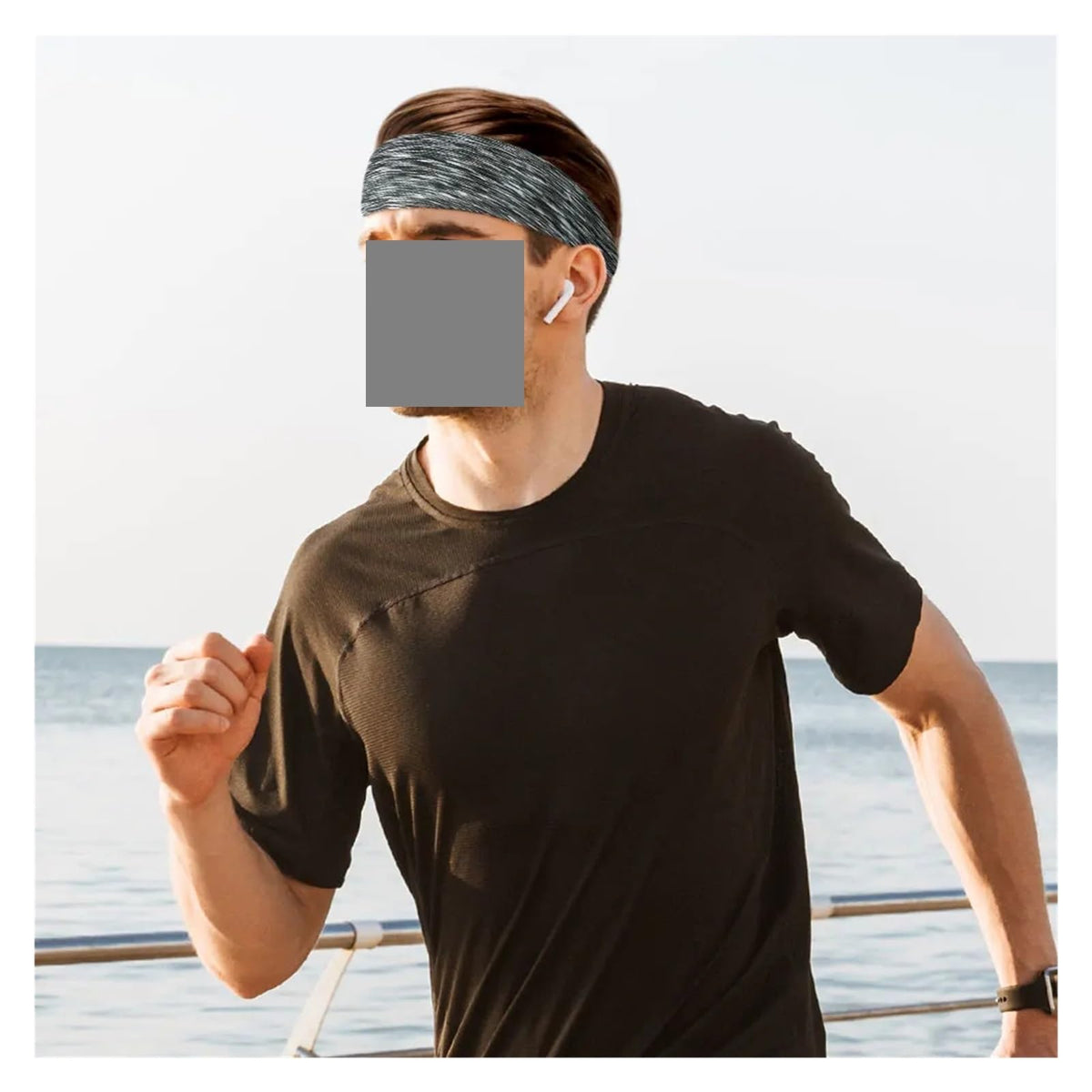 3-Pack Unisex Elastic Sports Headbands