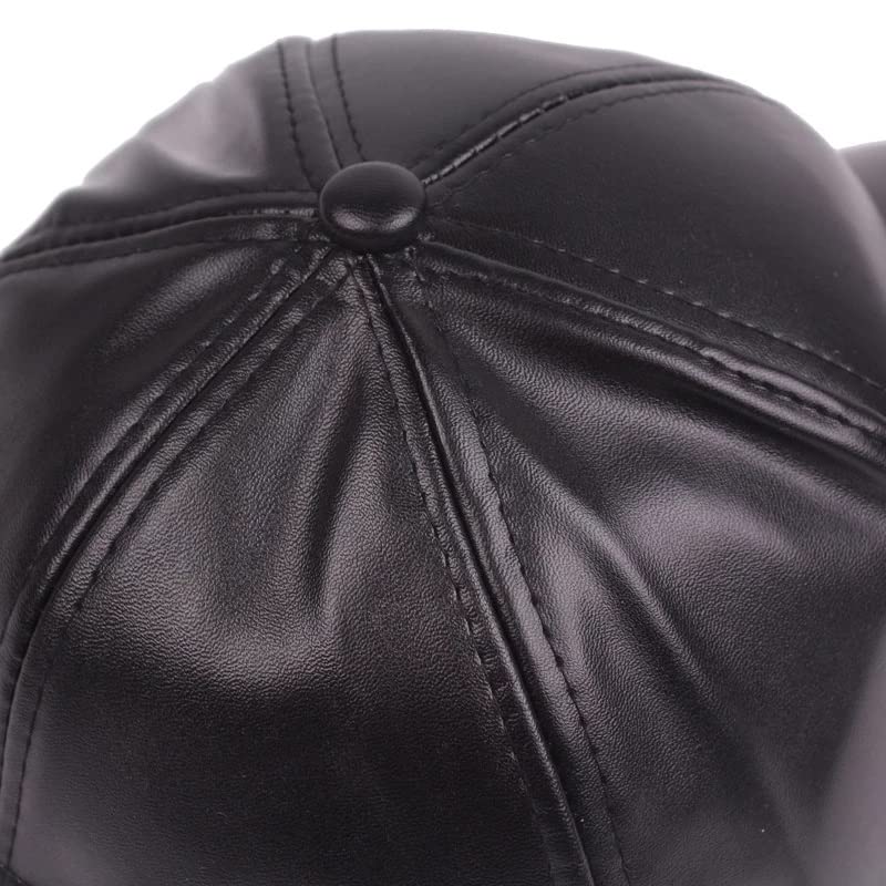 Unisex Adjustable Leather Baseball Cap