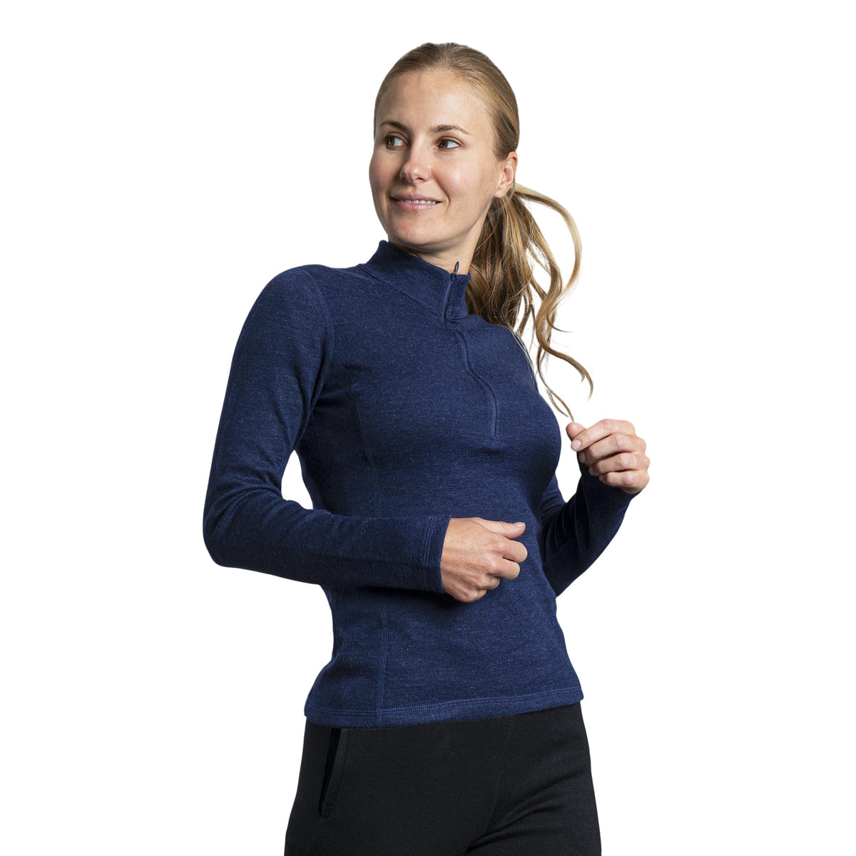 Arms of Andes Women's Alpaca Wool Base Layer: 300 Lightweight Half-Zip