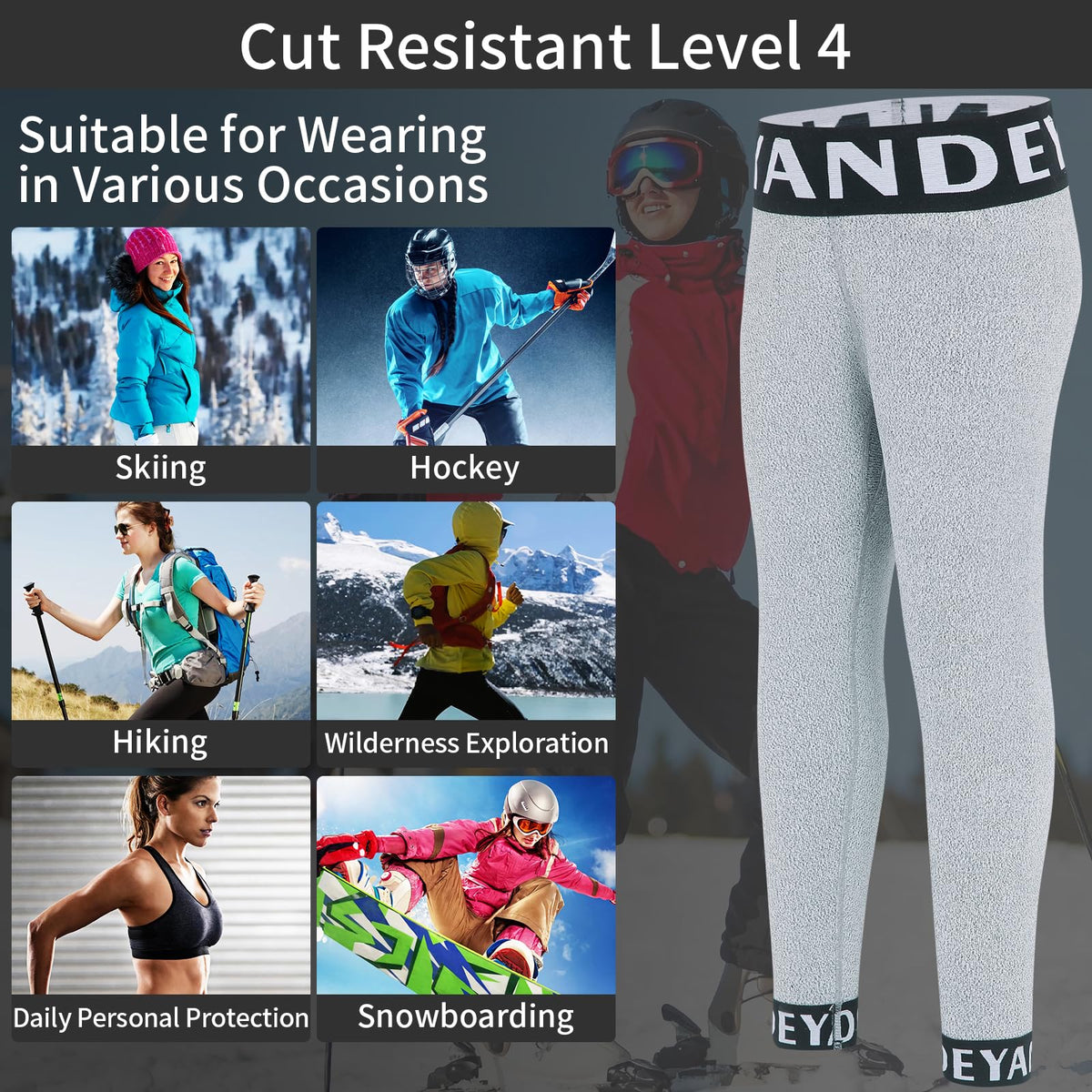 Women’s Cut-Resistant Ski Base Layer Leggings