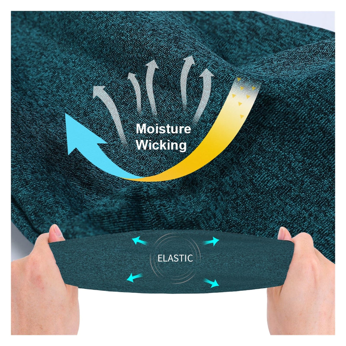 3-Pack Unisex Elastic Sports Headbands